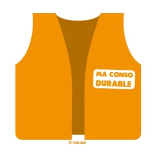 Gilet orange Ma Conso Durable