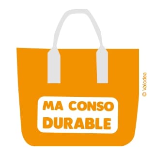 Sac de rangement orange Ma Conso Durable